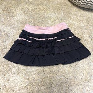 RARE Lululemon Back on Track Pink Grey Skirt